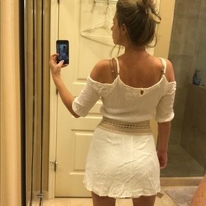 White linen dress (size: L fits like S)